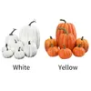7шт набор Хэллоуин белый искусственный тыквы урожая падение урожая благодарение домой декор Pogo Pog Pograpty Y201006