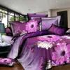 Accueil Textile 3D Rose Fleurs Impression Literie Ensemble 3pcs Quilt Couverture Couverture Coussine Taie d'oreiller Linge de lit Décorations Chambre à coucher Literie 201114