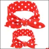 Akcesoria do włosów Dziecko, Dzieci Maternity Drukowane Nakrycia głowy Matka I Dziecka Zestaw Rodzic-Child-Child Królik Uszy Na głowę Baby Hairband Bandanas Mom S