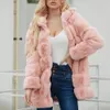 2020 nouveau fourrure chat hiver vêtements femmes dames chaud fausse fourrure manteau veste solide à capuche vêtements d'extérieur