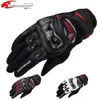 GK-224 Carbon Bescherm Lederen Mesh Handschoen Motorfiets Downhill Bike Off-road Motocross Handschoenen Voor Men244A