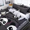 Chinese stijl cartoon panda patroon beddengoed set bed voeringen dekbedovertrek laken kussenslopen dekking set 4pcs / set 51 201021