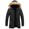 겨울 재킷 남자 긴 파카 두꺼운 코트 따뜻한 야외 재킷 남자 모피 후드 목걸이 바람 방풍 겨울 두꺼운 오버 코트 남성 재킷 201128