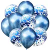 10 pz Palloncino in lattice Coriandoli Baloons Palloncini nuziali Palline d'aria Globos Baby Shower Boy Girl Happy Birthday Party Decorazioni Bambini Y4131251