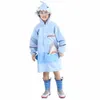 90-130 cm impermeabile impermeabile per bambini bambini bambine ragazze ragazzi cappotto da pioggia poncho scuola primaria studenti pioggia poncho giacca 201015