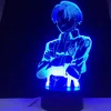 Ataque no Titan Acrílico Candeeiro de Mesa Anime para Home Sala Decoração Luz Fresca Criança Criança Presente Capitão Levi Ackerman Figura Night Light