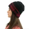 Beanie cappello di modo Plaid lavorato a maglia Cappelli Forniture termica Beanie delle lane di inverno caldo di lavoro a maglia cappello del partito di Natale Cappelli del partito esterna VT1807