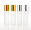 Desodorante da fragrância 10ml 5ml 3ml perfume ss rolo na garrafa de vidro geada clara com ensaios de óleo essenciais do rolo da bola do metal