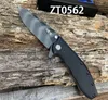 Zero Tolerance ZT 0562 Tactical Combat Pocket Mes Plain Edge Black Handle EDC Multi Tool Camping Hunting Folding Messen