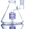 Base de copo de narguilé Bong Roxo espiral perc Tubo de fumaça Heady Glass Oil Rigs Water bongs Bubbler com 14mm banger