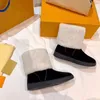 Bayan Kardelen Düz Ayak Bileği Çizmeler Üçlü Siyah Beyaz Kahverengi Süet Kadın Moda Platformu Patik Lady Kış Kar Martin Boot Açık Rahat