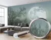 Moderne Tapete mit 3D-Effekt, Fantasy-Nachtansicht-Stil, Wohnzimmer, Schlafzimmer, Dekoration, Landschaft, Wandaufkleber, Stoffhintergrundwand