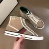 Klassiekers kwaliteit mannen vrouwen casual schoenen espadrilles sneakers printen wandeling sneaker borduurwerk canvas jurk hoge top platform schoenen