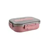 GEEKHOM Portable Stainless Steel Lunch Bento Box Easy Clean Microwavable Eco-Friendly Thermal Food Lunchbox For Kids Dinnerware 201015