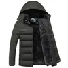 Mäns Ned Parkas tjockna varma män -20 grader vinterjacka Hooded Fleece Man's Jackor Outwear Bomull Coat Parka Jafta Masculina