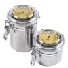 Other Smoking Accessories Medium size stainless steel Airproof pot Tobacco Box for glass smokng water pipe bong