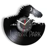 Jurassic Animal Disque Vinyle Horloge Murale Montre Pour Enfants Chambre Pépinière Oeuvre Décor Tyrannosaurus T-rex Ombre Art Horloge Murale H1230