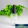 Clear Brown Blue Green Essential Oil Glass Dropper Bottles 1OZ E-Liquid Glass Vial with Black Tamper Lids Hot Sale