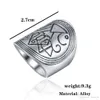 Consideravelmente Plated Silver Ring For Women étnico Vintage original Carving Totem tibetano na moda Praia de jóias de prata