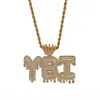 Uwin Crown Initial Letter Pendant Halskette Customzie Bubble Initial Letters Gold Silver Rose Gold Color Words Name Oem Link J190718593031