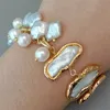 8 '' Freshwater White Biwa Keshi Pearl Aardappel Parel Ketting Bracelet Gratis verzending Y200730