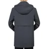 Men's Down & Parkas Casual Men Winter Parka Mid-Length 2 Colors 2022 Warm Jacket Outwear Windproof Coat Hooded Size L-4XL Phin22