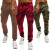 Running Pants European och American Fitness Sportkläder Pant Pocket Stitching Casual Harem Camouflage Pläterade byxor