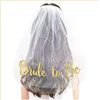 Glitter Bride to Be Wedding Veil Veils Double Straers for Bridal Party Decorations Accessori