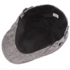 HT3096 Berets Wiosna Jesień Czapka Kapelusz Retro Newsboy Ivy Płaska czapka Vintage Paski Artysta Malarza Kapelusz Regulowane Mężczyźni Kobiety Beret