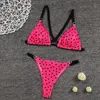 Sexy Bikinis Kobiety Swimsuit Bandaż Leopard Drukuj Plaża Nosić Garnitury kąpielowe Push Up Swimwear Kobiet Brazylijski Bikini Set T200508