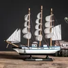 木製ヨットモデルの家の装飾地中海スタイルのアクセサリークリエイティブデコレーションルームバースデーギフト201125