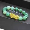 Locka rikedom och lycka till Agate Pixiu Beaded Armband Fengshui Natursten Agate Beads Pixiu Armband