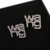 Parlak Rhinestone Kadınlar Wang Letter Pin Broş Trend Moda Takı Broşlar 201009