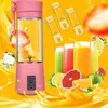 휴대용 블렌더 미니 USB 충전식 전기 Juicer 블렌더 2 블레이드 과일 쥬 커 메이커 블렌더 스포츠 컵 20pcs T1I3364