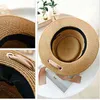 New Summer Sun Hats For Women Fashion Girl Straw Hat Ribbon Bow Beach Hat Casual Straw Flat Top Panama Hat Bone Feminino G220301