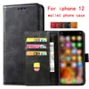 Dla iPhone'a 12 Wallet Case Telefon wysokiej jakości Skóra Uchwyt PU Osłona ochronna dla iPhone 11 Pro Max XR XS 8 7 PLUS