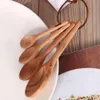 Ensemble de cuillères à mesurer en bois, 4 pièces, cuillère à sucre, épices, sel, cuisson, cuillères à mesurer, cuillère à café et à thé, ustensiles de cuisine en bois