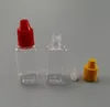 2022 new Square E Liquid oil Bottle 10ml 30ml Dropper eye Clear Empty oil bottles with Child Proof PET