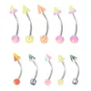 110 unids / lote Conjunto de piercings de moda Barra de cejas Barra de labios Nariz Pircing Ear Studs Acero inoxidable Joyería mixta para el cuerpo Q JLLHGV