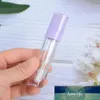 6.4 ml Lege Lipgloss Fles Ronde Buis DIY Lippenstift Container Hervulbare Flesjes Sample Display Met Rubberen Stop Roze Paars