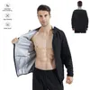 Gym Clothing sauna jacket for men fitness quick sweating hooded coat muscle build-up sport clothes