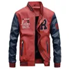 Men Leather Jacket Brand Embroidery Baseball PU Jackets Male Casual Luxury Winter Warm Fleece Pilot Bomber Jacket Coat 201127