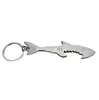 2022 NIEUWE metalen 2 in 1 sleutelhanger flesopener creatieve haaien vis sleutelhanger bieropeners sleutelhanger ring blikopeners legering haai vorm