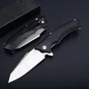 1Pcs New Flipper Folding Knife D2 Satin Blade Steel Sheet + G10 Handle Outdoor Camping Hiking Ball Bearing Fold Knives