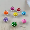 Breloques de boucles d'oreilles en résine végétale, 6 couleurs, champignon, plante, résultats de bricolage, porte-clés de téléphone 3D, Bracelets pendentif pour la fabrication de bijoux, 10 pièces