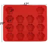 Food Grade Ice Cube Trays Cooler Puppy Paw Bone Rocket Cake Pan Silicone Treats Biscuit Baking Mold Cookie Cutter red SN2214