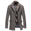 Wool Coat Men Overcoats Topcoat Mens Single Breasted Coats Jackets Male Winter High Quality Wool Casual Trench Coat Man 201223