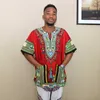 (rápido) est Fashion Design Africano Tradicional Impressão 100% Algodão Dashiki T-shirt para unissex 220224