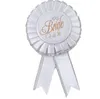 Bruid To Be Kip Night Party do Gift Filler Rosette Badge White Silver Holiday Accessoire