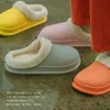 Women Fur Slippers Winter Warm Shoes Women Suede Plush House Slippers Indoor Outdoor Couples Cotton Memory Foam Zapatillas Mujer 201105